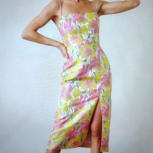 NWT Elegant Damask Floral Sheath Cocktail Dress 'Mad Men' 50's VTG Inspired Sz S